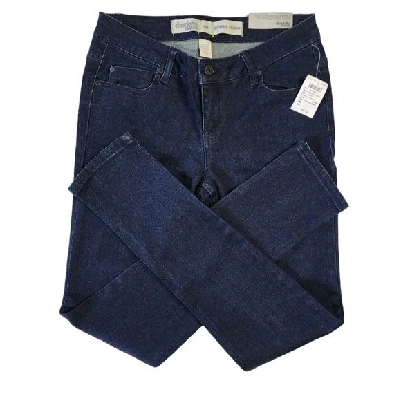 Charlotte Russe Extreme Skinny Mid Rise Jeans Sz 4R NWT - Picture 4 of 7